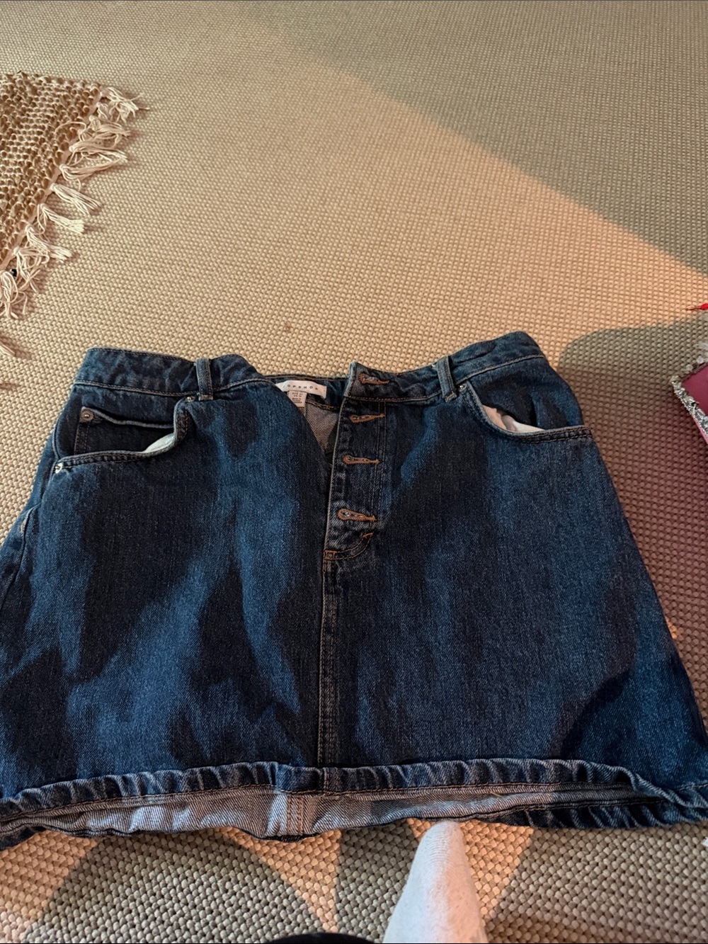 Topshop Dark Indigo Relaxed Jeans